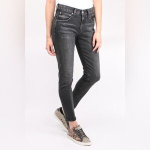 Moussy Black Skinny Jeans Size 25 New with Tags Cropped Distressed